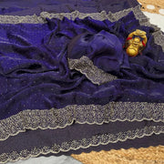 Most Ever Gorgeous Space Silk Saree With Attractive Blouse Piece
