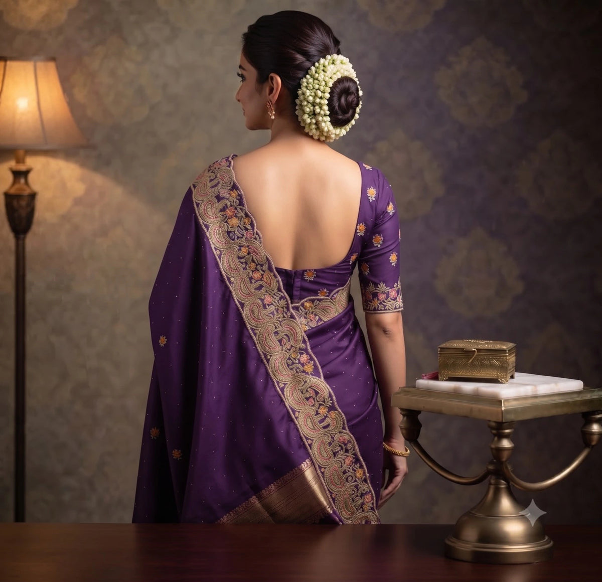 SPACE SILK EMBROIDERY WITH SEPARATE BLOUSE