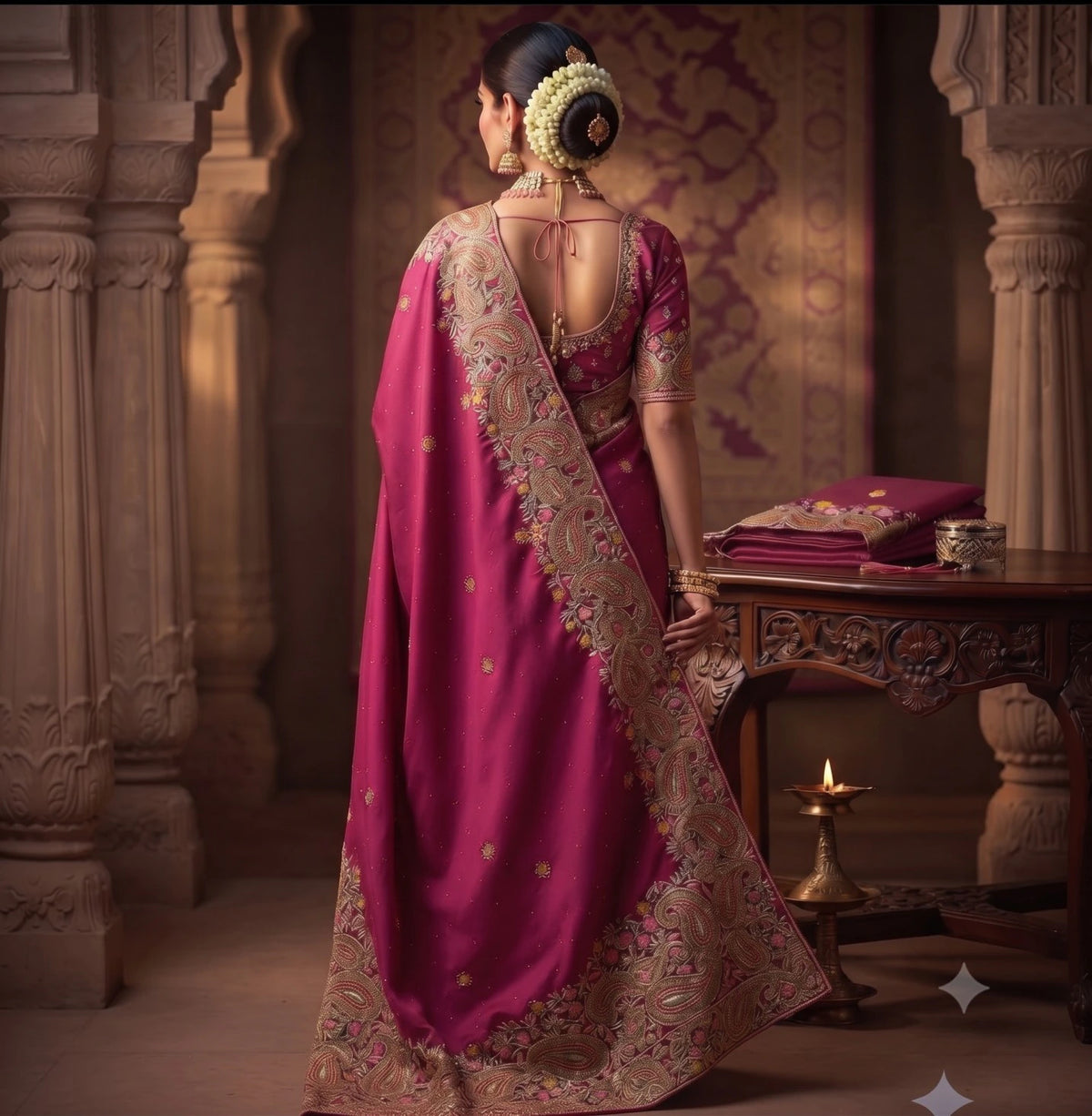 SPACE SILK EMBROIDERY WITH SEPARATE BLOUSE