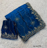 Fancy Space Silk Saree with Sequin Embroidery & C Pallu