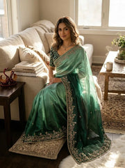 Beautiful Soft Fendy Sequence Embroidery Work Sarees