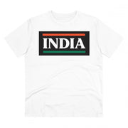 Men's PC Cotton India Printed T Shirt (Color: White, Thread Count: 180GSM)