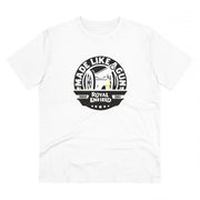 Men's PC Cotton Bike Ride Design Printed T Shirt (Color: White, Thread Count: 180GSM)