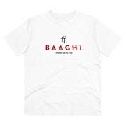 Men's PC Cotton Me Bhaghi Printed T Shirt (Color: White, Thread Count: 180GSM)