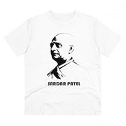 Men's PC Cotton Sardar Patel Printed T Shirt (Color: White, Thread Count: 180GSM)