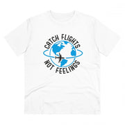 Men's PC Cotton Explore The Unseen Printed T Shirt (Color: White, Thread Count: 180GSM)