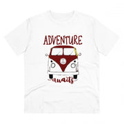 Men's PC Cotton Explore The Unseen Printed T Shirt (Color: White, Thread Count: 180GSM)
