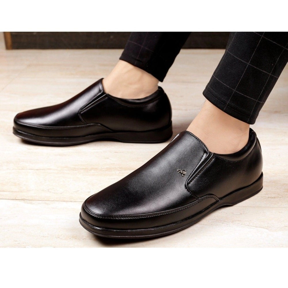 Men's Faux Leather Formal Shoes (Black)