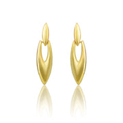Women's brassNew Gold Tone Polish Mini Office Earrings (Gold Plated)