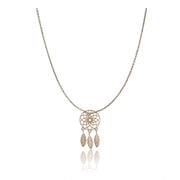 Women's Stainless Steel Dream Catcher Pendent Delicate Chain (Gold Plated)