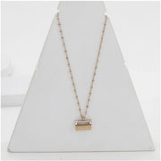 Women's Stainless Steel Mini Suitcase Pendent Delicate Chain (Gold Plated)