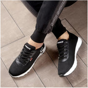 Men's Casual Mesh Lace-ups Casual Shoes (Black)