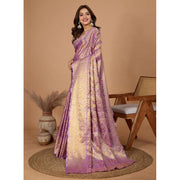 Women's Jacquard Saree With Unstitched Blouse 5.5Mtr (Multicolor)