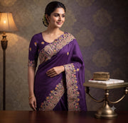 SPACE SILK EMBROIDERY WITH SEPARATE BLOUSE