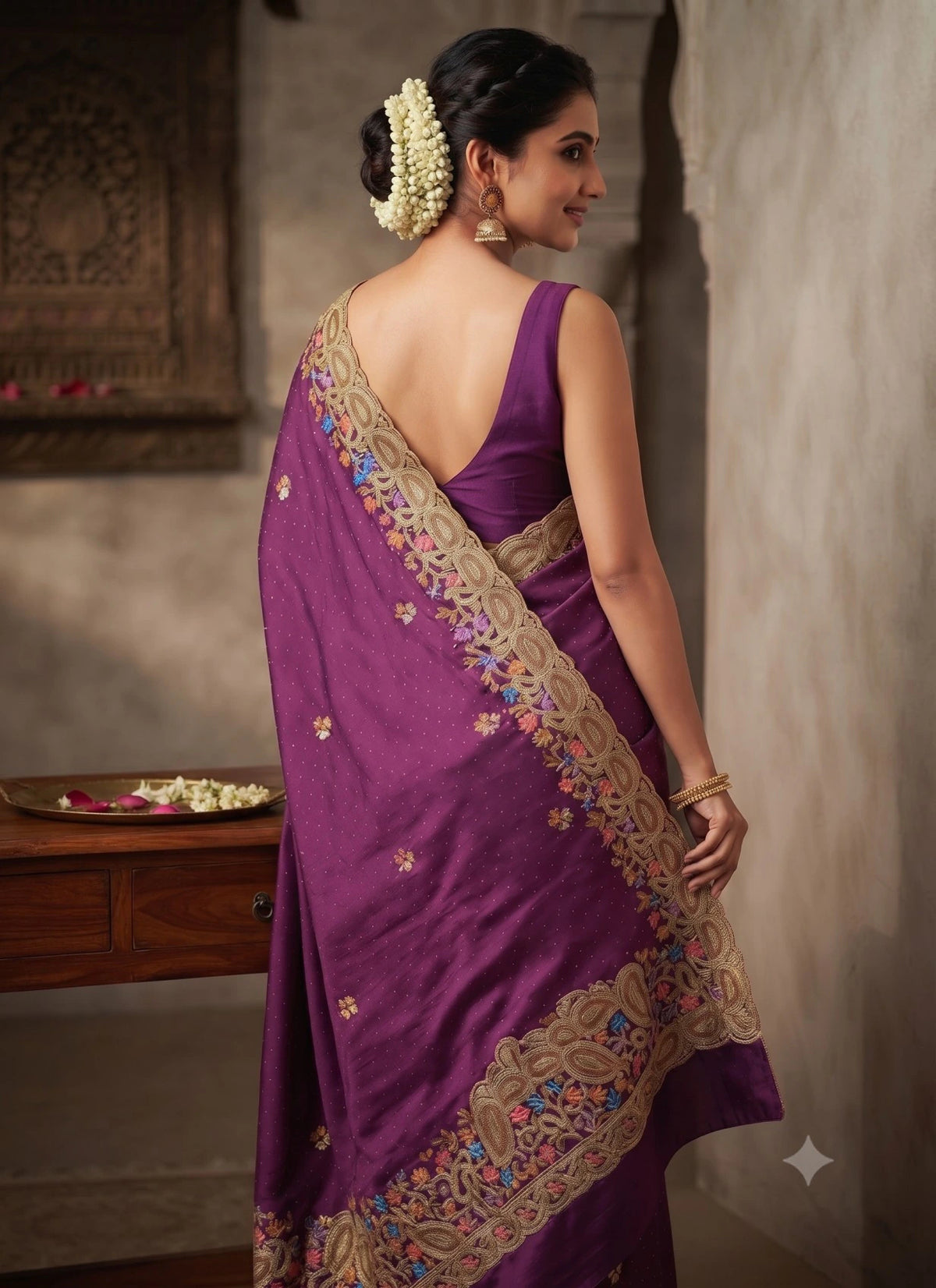 SPACE SILK EMBROIDERY WITH SEPARATE BLOUSE